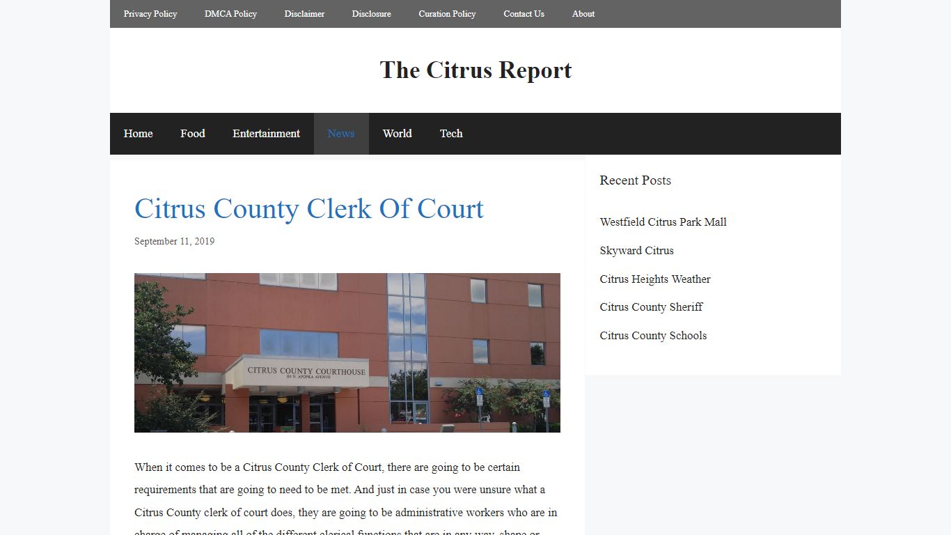 Citrus County Clerk Of Court - The Citrus Report